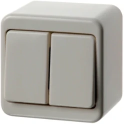 Installatieschakelaar berker HAGER WIPPENSCHAKELAAR, POLARWIT, GLANZEND, OPBOUW 61300849
