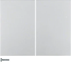 Drukknop-opzetmod. 2-v, berker K.5, aluminium