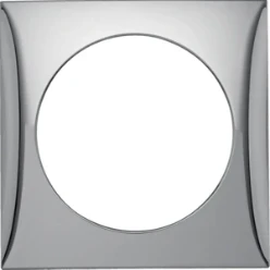 Afdekraam schakelmateriaal berker HAGER AFDEKRAAM 1V, CHROOM, GLANZEND, INTEGRO 918272518