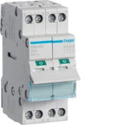 Inbouwschakelaar modulair Modulaire schakelaar HAGER LASTSCHEIDER 4-POLIG 25 A, GRIJZE TUIMEL SBN425