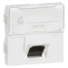 Datacom contactdoos (twisted pair) Schakelmateriaal Legrand Mosaic contactdoos RJ45 STP Cat.6 2 modules hoek van 45 graden, wit. Mechanisme wordt geleverd met sierplaat en zonder houder of afdekplaat. Geschikt voor 1-aderige kabels AWG 22 tot AWG 26 en me