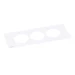 Afdekraam schakelmateriaal Bureau aansluitunit Legrand Incara Disq'In - afdekplaat aluminium wit - 3 mechanismen (CT à 30 C62) 654760