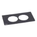 Afdekraam schakelmateriaal Bureau aansluitunit Legrand Incara Disq'In - afdekplaat aluminium matzwart - 2 mechanismen (CT à 20 C62) 654757