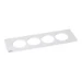 Afdekraam schakelmateriaal Bureau aansluitunit Legrand Incara Disq'In - afdekplaat geborsteld aluminium - 4 mechanismen (CT à 20 C62) 654763