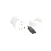 Bureau aansluitunit Contactdooscombinatie Legrand Incara Disq80 - wit - met 1 contactdoos + 1 USB A+C 15W + 1 data-aansluiting RJ45 CAT6 UTP en een snoer L0.5m met Wieland GST18i3 stekker (CT à 8 C62) 654710F