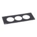 Afdekraam schakelmateriaal Bureau aansluitunit Legrand Incara Disq'In - afdekplaat aluminium matzwart - 3 mechanismen (CT à 30 C62) 654761