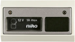 Niko Toegangscontrole - deurbel 12V~1A incl. lamp, wit/aluminium
