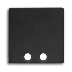 E58B End Cap Black RAL9005 Profil PN8, 2pcs