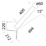 Mechanische toebehoren/onderdelen voor verlichtingsarmaturen Disano 997802-00 GRIJS