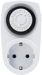 Tijdschakelklok ip20 mechanisch mini, kleur: wit