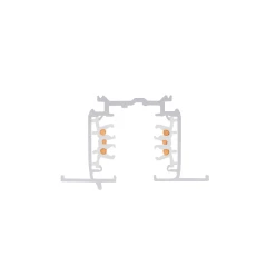 S-TRACK 3-fasen-inbouwrail, hoogvoltagerail, DALI, PHASE, 2m, wit