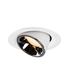 NUMINOS® GIMBLE M, plafondinbouwarmatuur wit/chroom 2700K 20°