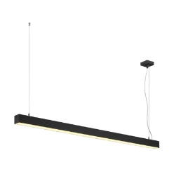 Pendelarmatuur Q-LINE SLV Q-LINE SINGLE HANGLAMP L1500 3000K 3700LM 47W ZWART DALI DIM 1001309