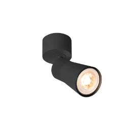 PURI 2.0 Cone, wand- en plafondopbouwarmatuur, 1x max. 6W GU10, zwart