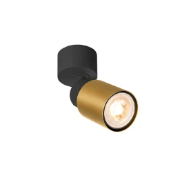 PURI 2.0 Tube, wand- en plafondopbouwarmatuur, 1x max. 6W GU10, zwart/