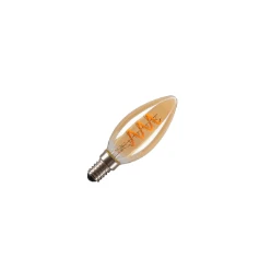 LED C35, led lichtbron, goud, E14, 2W, 1800K