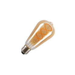 LED ST64, led lichtbron, goud, E27, 4W, 1800K