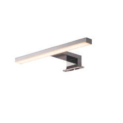 DORISA LED spiegellamp, kort, chroom, 4000K, IP44
