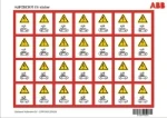 Tekststrookblad ABB Installatiedozen en -kasten Stickervel Hafonorm EV sticker