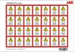 Tekststrookblad ABB Installatiedozen en -kasten Stickervel Hafonorm PV sticker