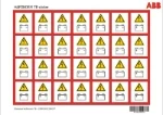 Tekststrookblad ABB Installatiedozen en -kasten Stickervel Hafonorm TB sticker