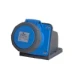 CEE-wandcontactdoos CEE Power CEE opbouw wandcontactdoos 3-polig 16A IP67 blauw PWCEEW31667