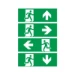 Pictogram noodverlichting LED Pro-Portal Prolumia Set van 4 stickers, nooduitgang, t.b.v. LED Pro-Portal serie 40010044