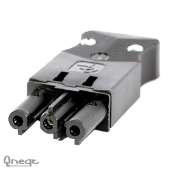 Connector voor insteekbare gebouwinstallatie Accessoires Stekerbaar QNEQT QNEQT STEKER 3-POLIG FEMALE PLAT ZWART 1,5MM2 103.PF15