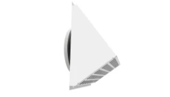 VMR 174 W / Geveldoorvoer Alu Ø174 RAL9010 wit