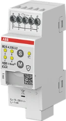 Binaire ingang 4-voudig, 10-230 V handmatige bediening, DIN-rail.