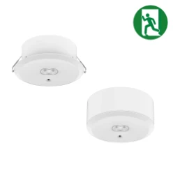 Nood downlight | 3W | Ø140mm | wit | auto test