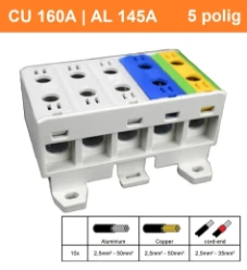 SEP CK1-50 voedingsklem 2,5-50mm2 (L1,L2,L3,N,PE)