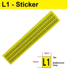 SEP CHB-L1 stickervel (78x) geel/zwart