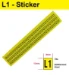 Tekststrookblad CHB-Line SEP Europe SEP CHB-L1 stickervel (78x) geel/zwart CHB-L1
