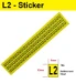 Tekststrookblad CHB-Line SEP Europe SEP CHB-L2 stickervel (78x) geel/zwart CHB-L2