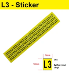 SEP CHB-L3 stickervel (78x) geel/zwart