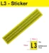 Tekststrookblad CHB-Line SEP Europe SEP CHB-L3 stickervel (78x) geel/zwart CHB-L3