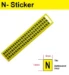 Tekststrookblad CHB-Line SEP Europe SEP CHB-N stickervel (78x) geel/zwart CHB-N