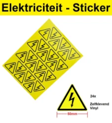 SEP Sticker Elektrische spanning symbool 24x (50x55)