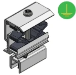 Fotovoltage - verbindings- en bevestigingselementen Van der Valk Solar Systems End clamp