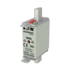 Zekering, laagspanning, 100 A, AC 500 V, NH000, gL/gG, IEC, dubbele me
