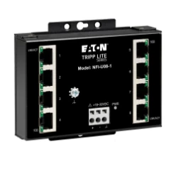 8-Port Unmanaged Fast Industrial Ethernet Switch - 10/100 Mbps, Rugged