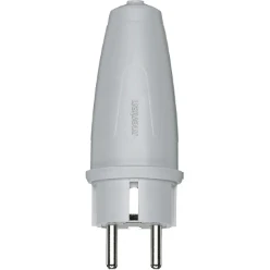 Geaarde stekker Merten Connection-Systems SCHNEIDER ELECTRIC MERTEN PVC STEKKER           RA GRIJS 125463