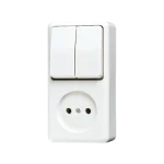Schakelaar/wandcontactdoos combinatie Jung 645 A WW