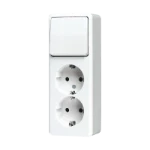 Schakelaar/wandcontactdoos combinatie Jung 626 A WW