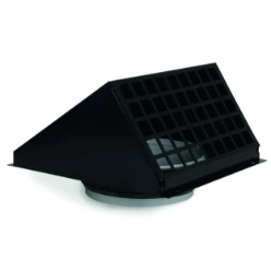 VMR 160 Z / Geveldoorvoer Alu Ø160 RAL9005 zwart