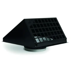 VMR 125 Z / Geveldoorvoer Alu Ø125 RAL9005 zwart