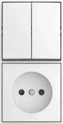 ABB Busch-Jaeger Schakelaar/wandcontactdoos combinatie AP