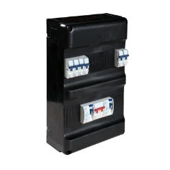 Groepenkast, geassembleerd Groepenkasten GEWISS GROEPENKAST 1 FASE-40A, 2X2P ALS-40A, 6X B16 SIMCAST/1F/2/6