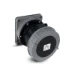 CEE-contactdoos, aanbouw CEE Power CEE inbouw contactdoos outlet 5-polig 160A IP67 zwart/grijs PWCEEPO516067